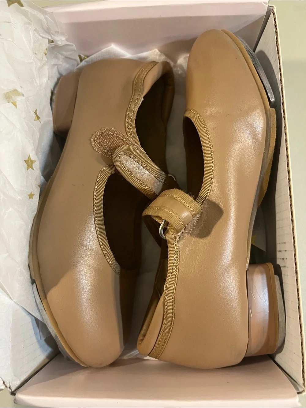 Elle Girls' Mary Jane Dance Shoes in Tan
